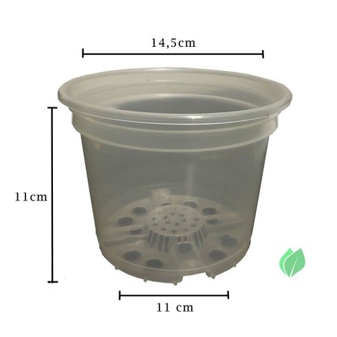 ecovaso orquidea vazado transparente medidas preto