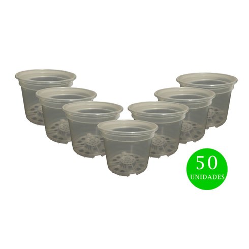 kit ecovaso orquidea transparente 50un preto