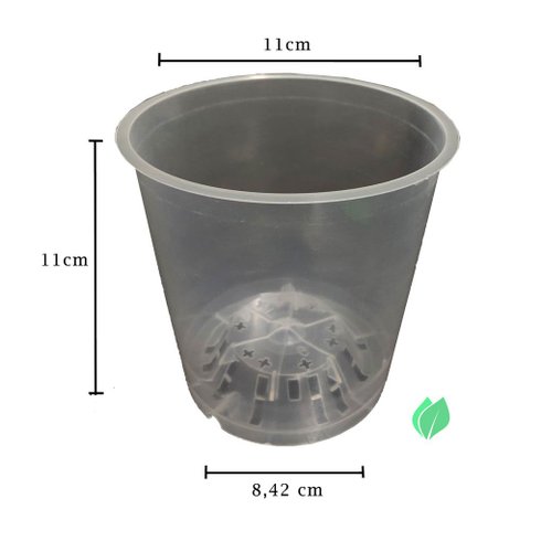 ecovaso orquidea vazado transparente n12 medidas preto