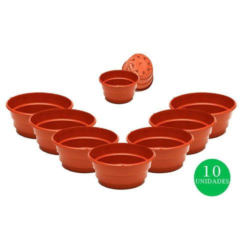 kit ecovaso cuia 25 ceramica 10un preto