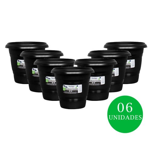 kit vaso redondo n13 rischioto preto 06und
