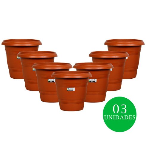 kit vaso redondo n42 rischioto ceramica 03und