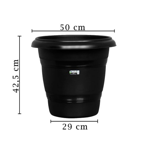 vaso redondo n50 preto rischioto medidas