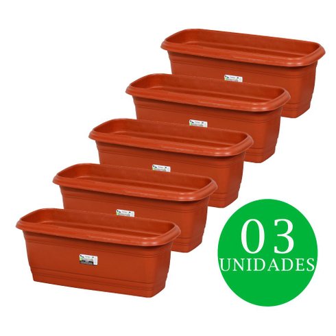 kit jardineira quadrado 50 rischioto marrom 03und