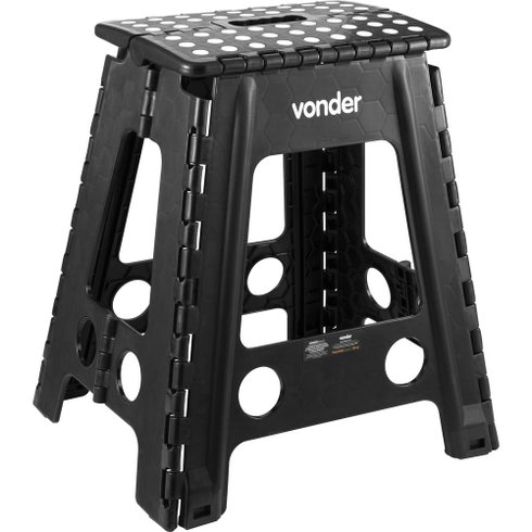 banqueta dobravel 45 vonder preta montada