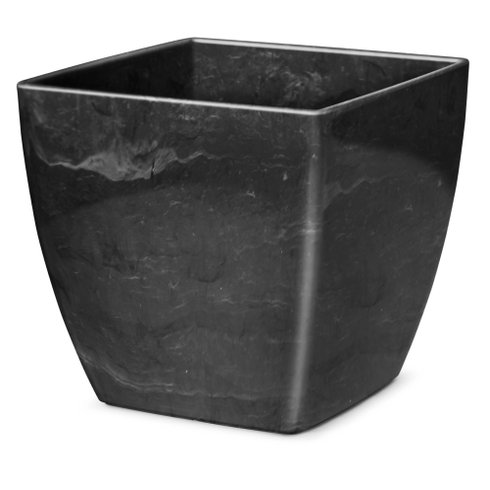 cachepo quadrado elegnace preto onix