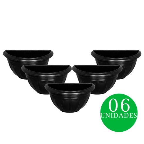 kit vaso parede 17 litros rischioto preto 06und