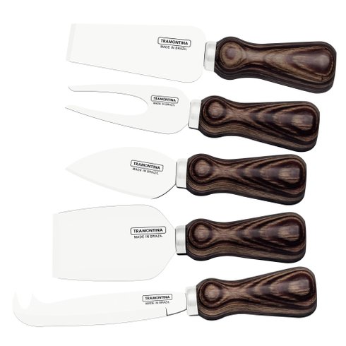 jogo facas queijo 5pc tramontina padrao