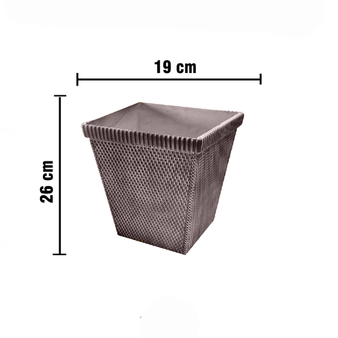 vaso quadrado rattan 1074 bronze medidas
