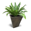 vaso quadrado rattan 1074 bronze ambientado