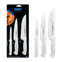 jogo facas cabo branco polipropileno 3pcs tramontina