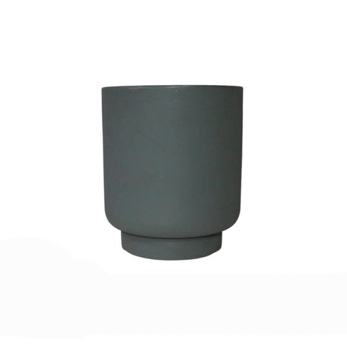 vaso cumbuca alongada m cinza claro