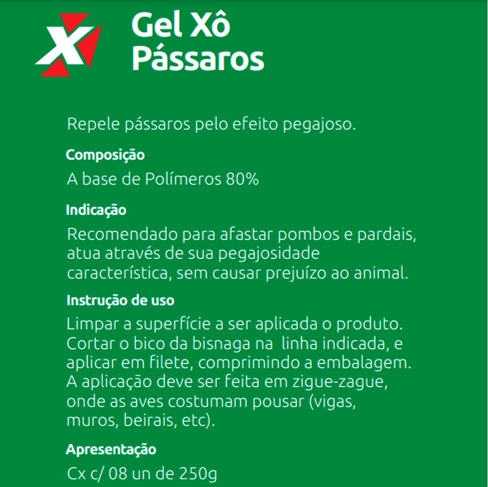 Repelente Gel Xô Pássaros Citromax 250 g