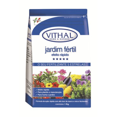 fertilizante jardim fertil efeito rapido vithal 1kg