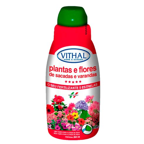 fertilizante liquido flores sacadas varandas vithal 250ml