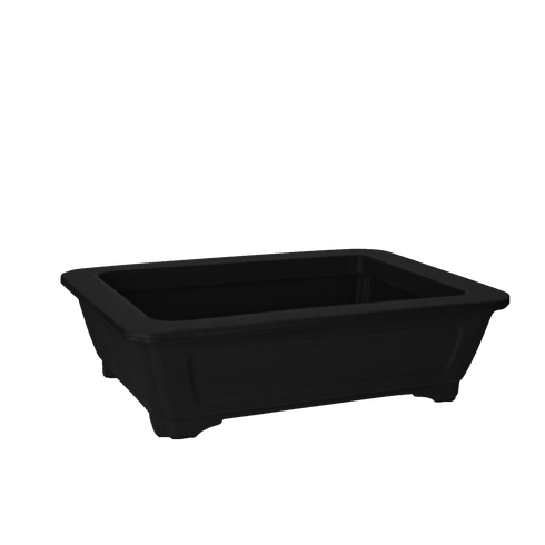 vaso pre bonsai texturizado 13 preto