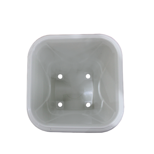 vaso quadrado 20x20cm 5l cor marmore cima