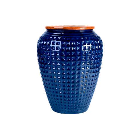 vaso com pintura automotiva onix rotogarden azul metalico borda terral 2