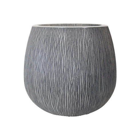 vaso relevo oval 56 cimento queimado