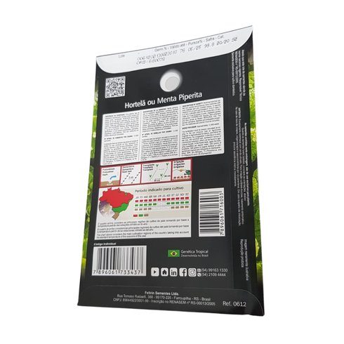 informacao semente hortel ou menta piperita feltrin eco 30mg