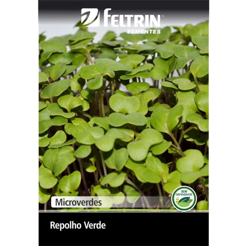 semente microverdes de repolho verde chato de quintal feltrin eco 500mg
