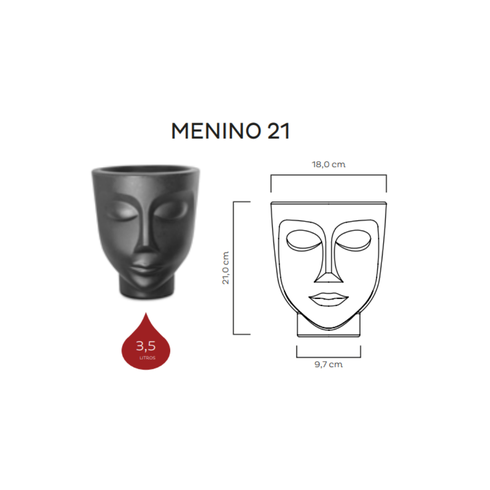 vaso de polietileno face menino 21 nutriplan branco