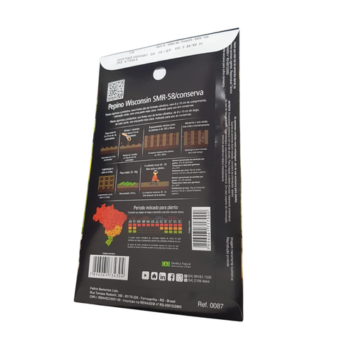 informacao semente pepino conserva wisconsin SMR58 golden feltrin 7g