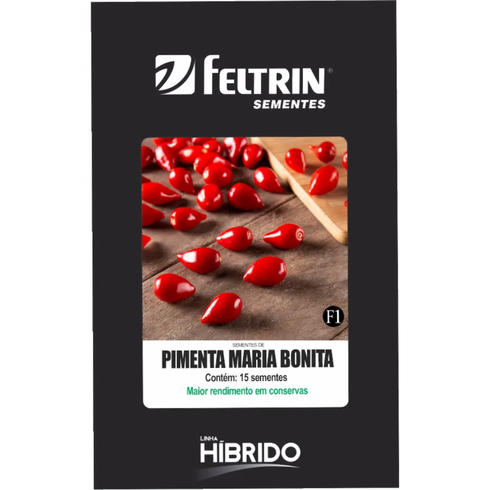 semente  hibrida de pimenta maria bonita 15 sementes 5g
