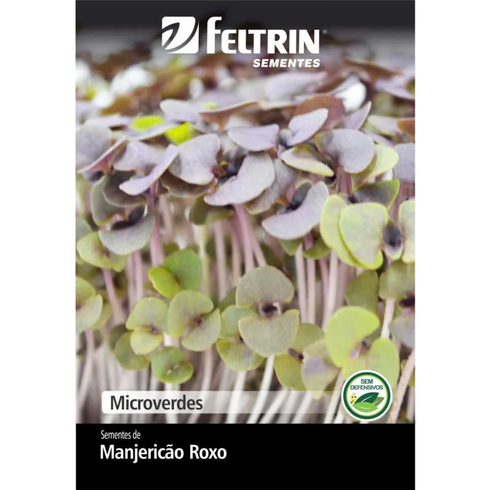 semente microverdes de manjericao roxo feltrin 100 mg