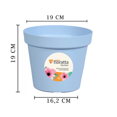 vaso redondo floratta nr 19 rischioto azul medida