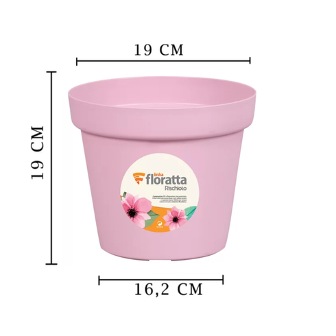 vaso redondo floratta nr 19 rischioto rosa medida