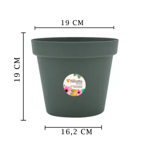 vaso redondo floratta nr 19 rischioto verde medida