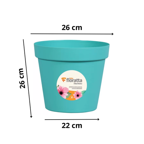 vaso redondo floratta nr 26 rischioto verde menta medida