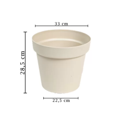 kit vaso redondo floratta nr 33 rischioto 6 unidades areia