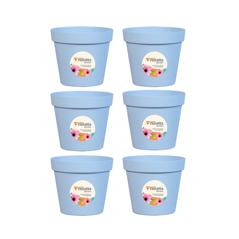 kit vaso redondo floratta nr 19 rischioto 6 unidades azul
