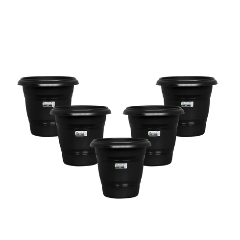 kit vaso redondo 35 rischioto preto 12 unidades