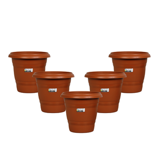 Kit Vaso Redondo N 35 Rischioto Marrom