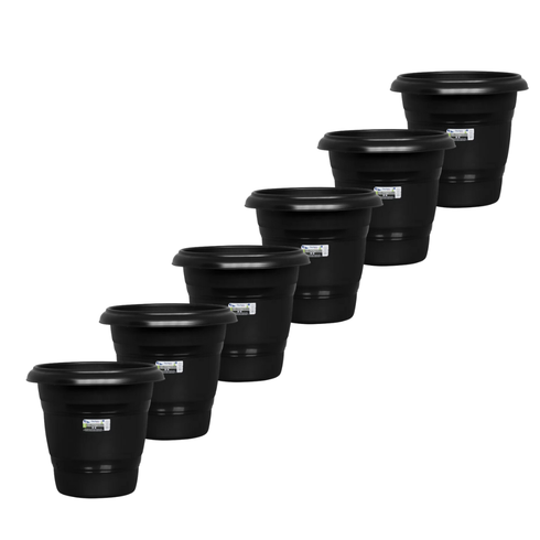 kit vaso redondo 42 rischioto preto 6 unidades