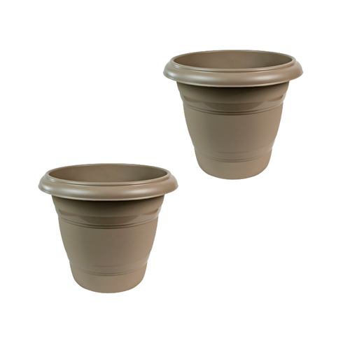kit vaso redondo 50 rischioto areia escuro 2 unidades