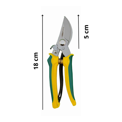 tesoura para poda limmat mod  3170 verde e amarelo