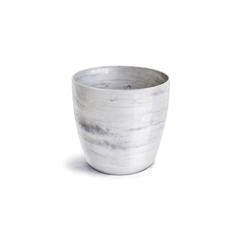 vaso cachepo de plastico elegance redondo 1 nutriplan cor branco carrara