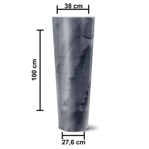 vaso classic cone 100 grafite medidas