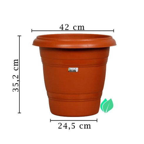 vaso redondo n42 marrom rischioto medidas