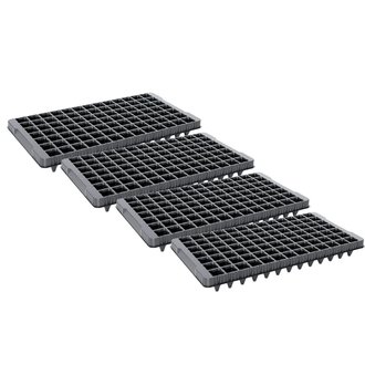 Kit Bandeja Plástica Flexível Preto Nutriplan 91 Células