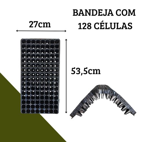 bandeja 128 celulas tamanho