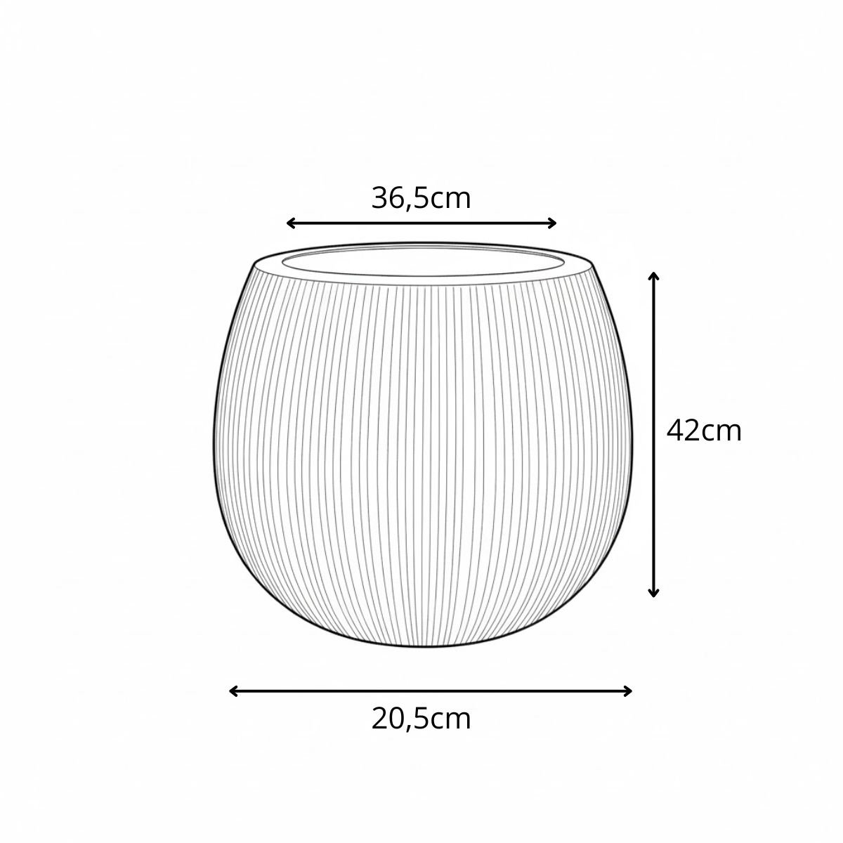 Vaso de Polietileno Oval Relevo N 42 Nutriplan cor Preto