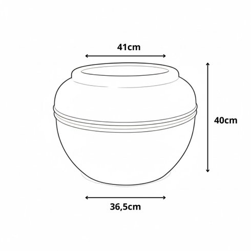 vaso de polietileno redondo persa 40 nutriplan medidas