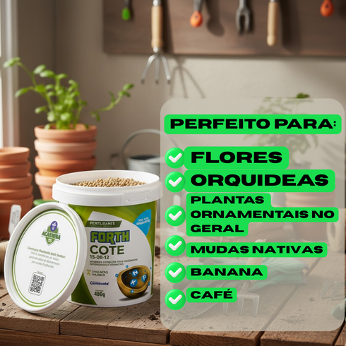 Fertilizante Forth Cote (Osmocote) 15-09-12 plus 5 Meses Forth 400 g