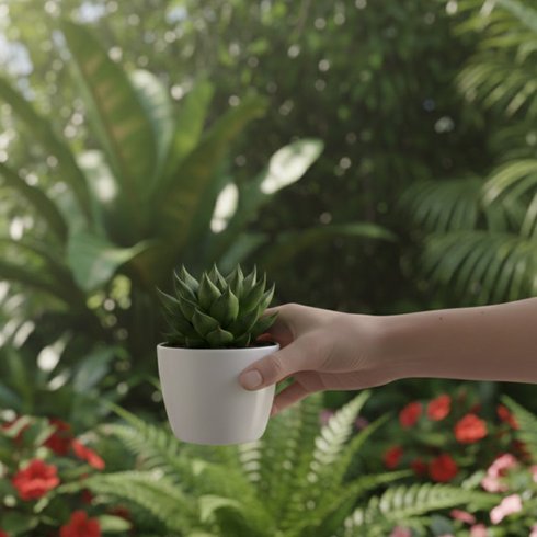 vaso cachepo de plastico elegance redondo n 1 nutriplan cor branco 4