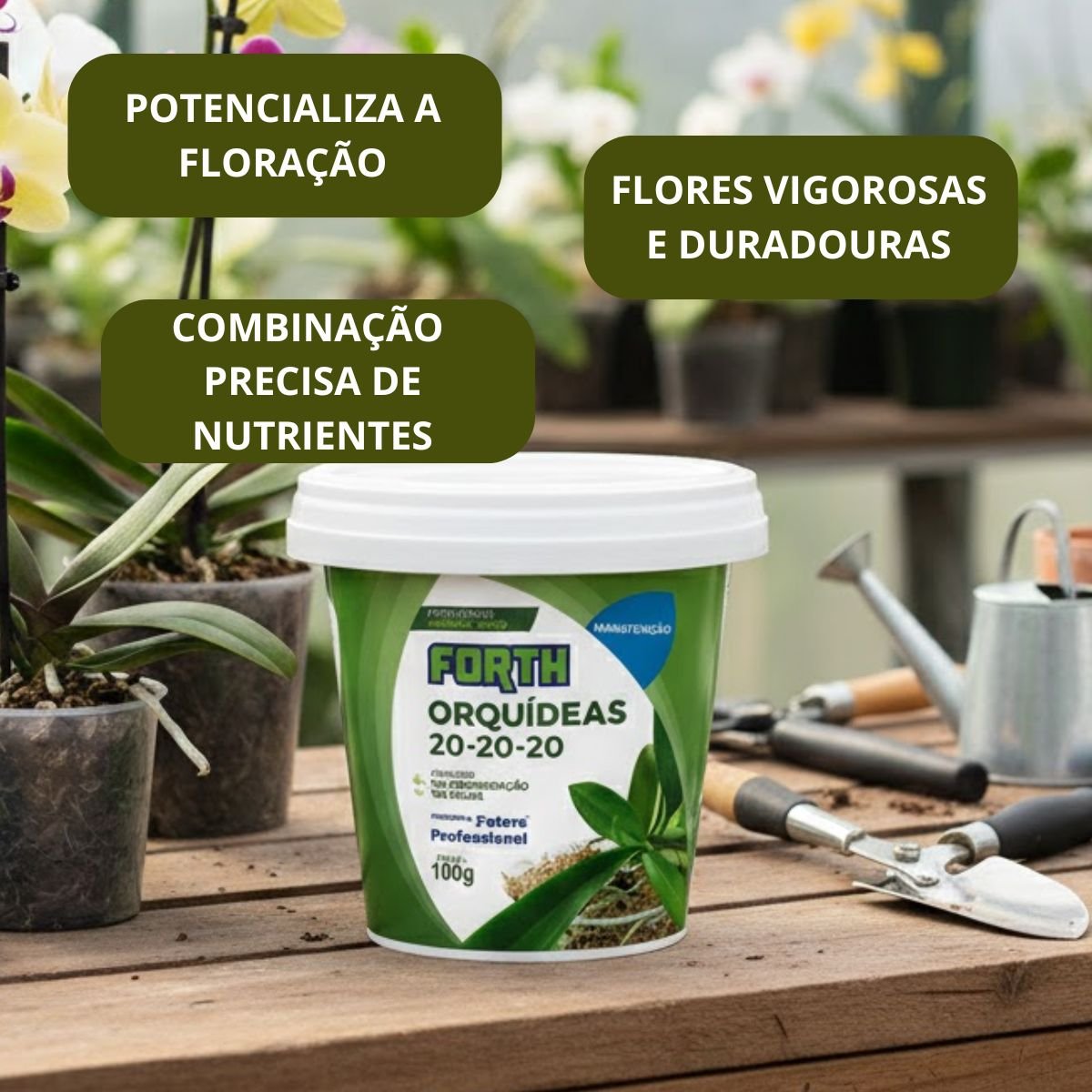 Fertilizante Farelado para Orquídeas - Manutenção 20-20-20 Forth